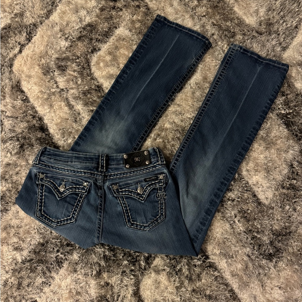 Miss Me Women's Boot Cut Jeans - Dark Blue